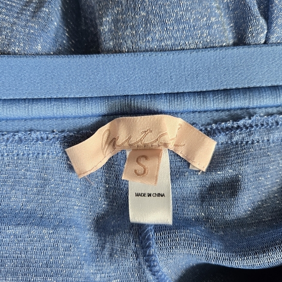 New HUTCH Peri Riviera Metallic Blue Swim Beach Cover-Up Pants NWOT Small - Picture 12 of 14